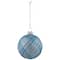 4ct. 2.75" Blue & Silver Plaid Glitter Glass Christmas Ornament Ball Set